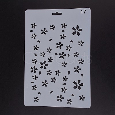 Plastic Reusable Drawing Painting Stencils Templates DIY-F018-B17-1