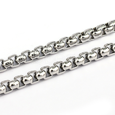 Tarnish Resistant 304 Stainless Steel Box Chains CHS-L001-29-5mm-1
