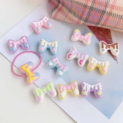 14Pcs 7 Colors Plating Acrylic Beads OACR-AN0001-01-1