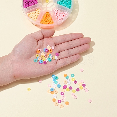 1120Pcs 8 Colors Handmade Polymer Clay Beads CLAY-YW0001-14A-1