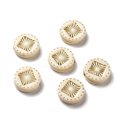 Opaque Plating Acrylic Beads X-OACR-L013-031B-1