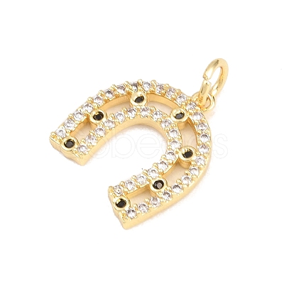 Brass Micro Pave Cubic Zirconia Pendants KK-H273-40G-02-1
