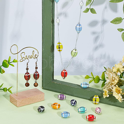 24Pcs 12 Colors Handmade Porcelain Beads Strands PORC-PH0001-42-1