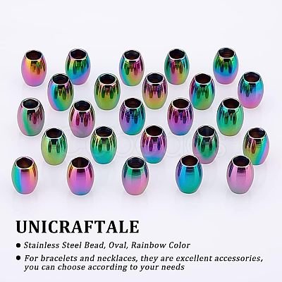 60Pcs Ion Plating(IP) 304 Stainless Steel Bead STAS-UN0038-98-1