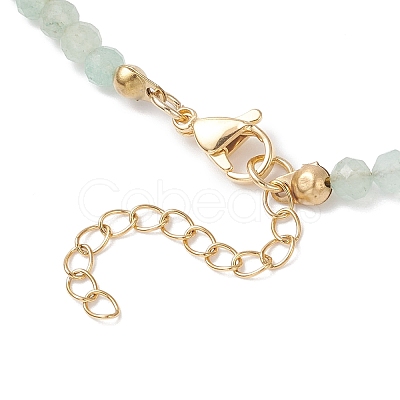 Dyed Natural Agate Faceted Round and Natural Cultured Freshwater Pearl & Starfish Synthetic Turquoise Beaded Brass Starfish Pendant Necklaces for Women NJEW-JN05496-02-1