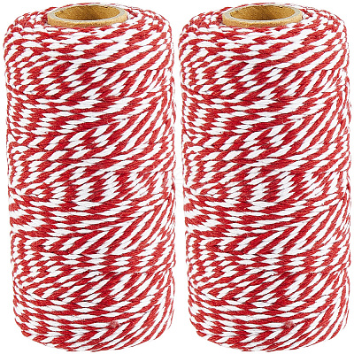2 Rolls Macrame 2-Ply Cotton Braided Thread MAKN-CY0001-01D-1