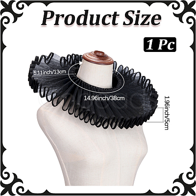 Detachable Lady's Gauze Fake Collar AJEW-WH20042-91G-1