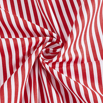 Cotton Fabric with Strip Pattern DIY-PH0037-96C-1