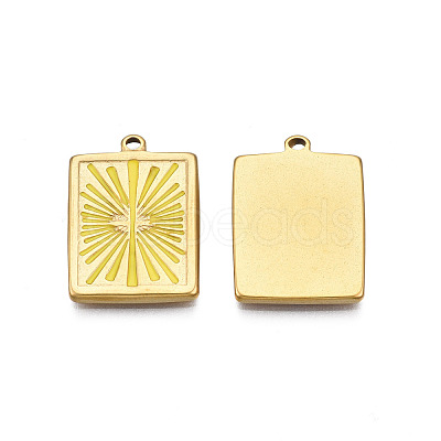 304 Stainless Steel Enamel Pendants STAS-N092-161A-1