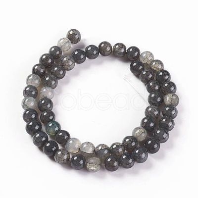 Crackle Glass Beads Strands CCG-L002-B-25-1