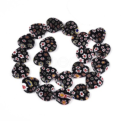 Handmade Millefiori Glass Beads Strands LAMP-T021-29-1