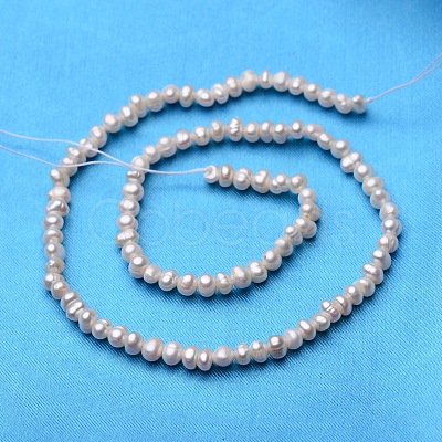 Potato Natural Cultured Freshwater Pearl Beads Strands PEAR-E007-3-4mm-A-1