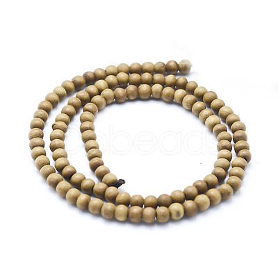 Natural Camphor Wood Beads Strands WOOD-P011-10-8mm-1