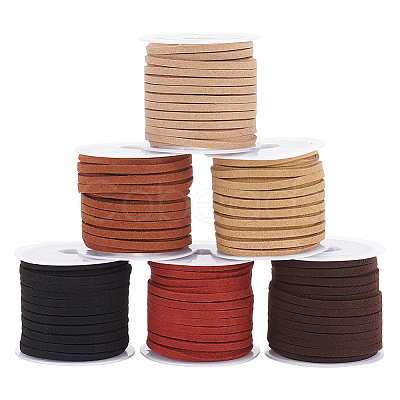6 Rolls 6 Colors Faux Suede Cord LW-PH0002-27A-1