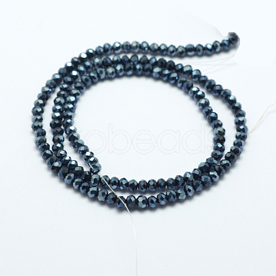 Opaque Solid Color Glass Bead Strands GLAA-F076-A08-1