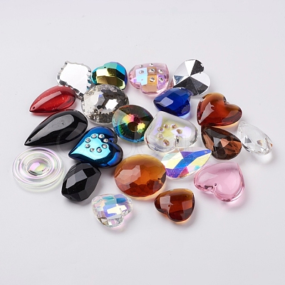 Glass Pendants GLAA-XCP0011-16-1