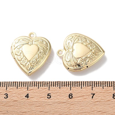 Rack Plating Brass Locket Pendants X-KK-F090-03LG-1