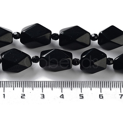 Natural Obsidian Beads Strands G-C182-24-01-1