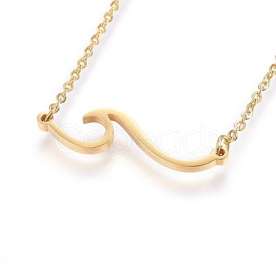 Ion Plating(IP) 304 Stainless Steel Pendant Necklaces NJEW-H491-17G-1