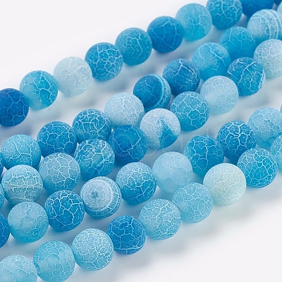 Natural Crackle Agate Beads Strands LS-G-G055-8mm-2-1