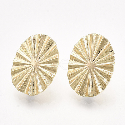 Brass Stud Earring Findings X-KK-T038-586G-NF-1