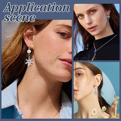 24Pcs 2 Colors Resin with Stainless Steel Clip-on Earring Findings FIND-PH0026-55-1