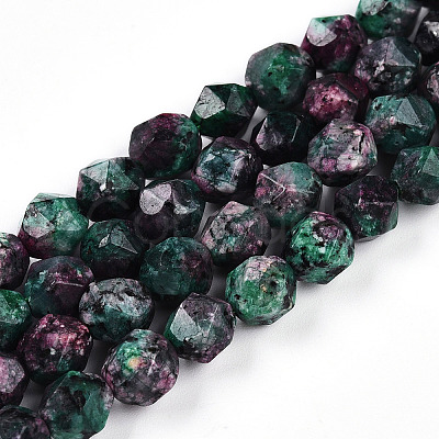 Dyed Natural Sesame Jasper Beads Strands G-T139-8mm-47F-1