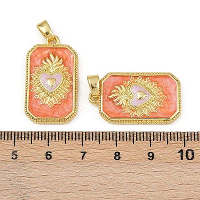 Brass Enamel Pendants KK-L190-008G-1