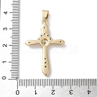 Brass Micro Pave Clear Cubic Zirconia Pendants KK-A212-09A-G-1