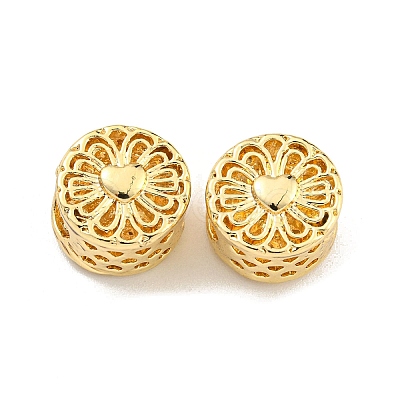 Rack Plating Alloy European Beads FIND-B034-26G-1