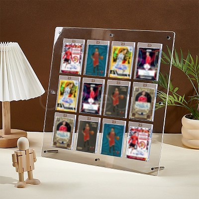 PVC Desktop Sport Card Organizer Holders AJEW-WH0248-918C-1