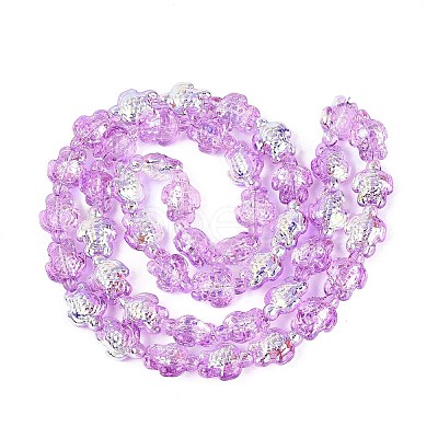 Electroplate Transparent Glass Beads Strands EGLA-N055-04A-07-1