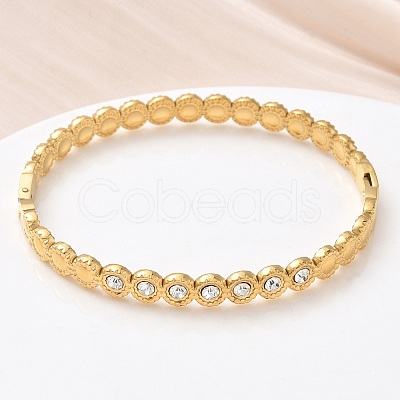 304 Stainless Steel Hinged Bangles for Women BJEW-C132-01B-G-1