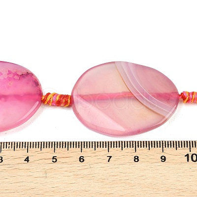 Natural Banded Agate Beads Strands G-P605-L02-02-1