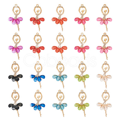 20Pcs 10 Colors Alloy Big Pendants FIND-TA0002-13-1