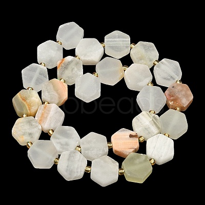 Natural Green Banded Calcite(Afghan Jade) Beads Strands G-A291-A03-01-1