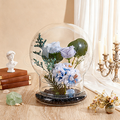 Round Glass Dome Cover GLAA-WH0049-013C-1