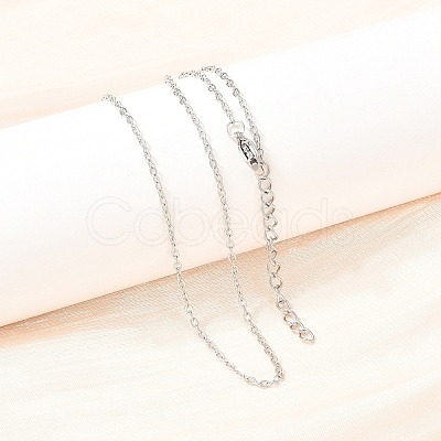 Non-Tarnish 304 Stainless Steel Cable Chain Necklaces NJEW-M176-14-A-1