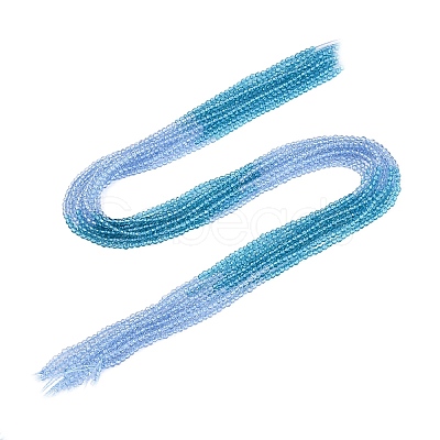 Transparent Glass Beads Strands GLAA-N074-01A-10-1