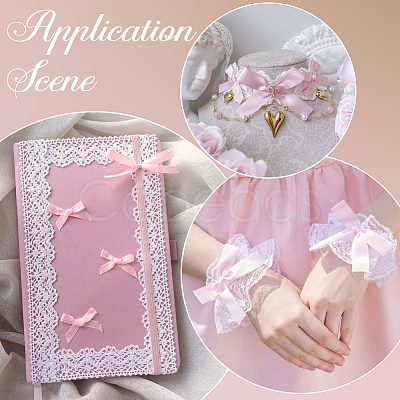 64Pcs 5 Styles Polyester Bowknot Ornament Accessories DIY-SP0004-75-1