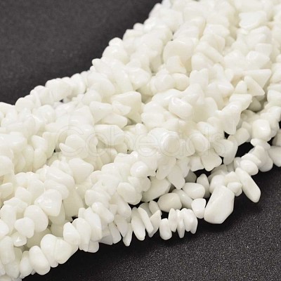 Chip Opaque Glass Beads Strands X-G-L454-03-1