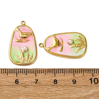 304 Stainless Steel Enamel Pendants STAS-L299-22G-02-1