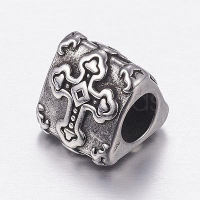 304 Stainless Steel European Beads STAS-P173-110AS-1