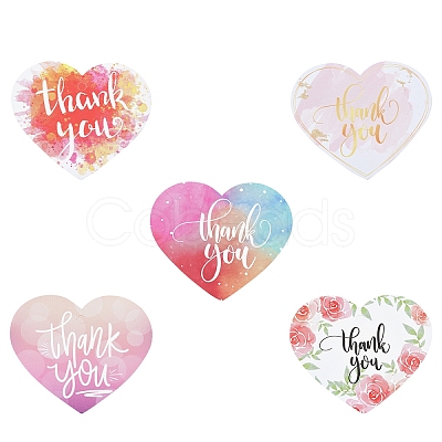 Coated Paper Thank You Greeting Card DIY-FS0007-76C-1