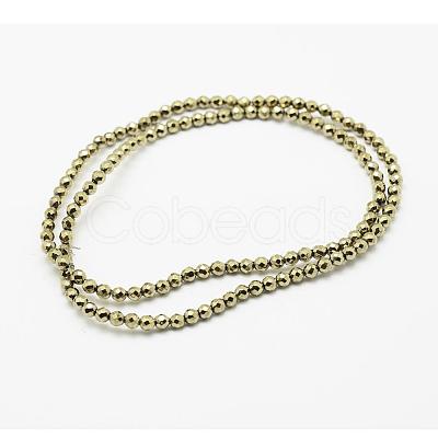 Round Non-magnetic Synthetic Hematite Beads Strands G-D617-6mm-27-1