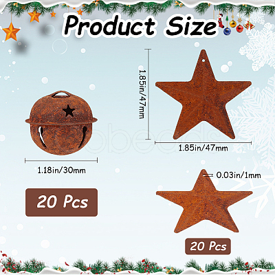 40Pcs 2 Styles Iron Pendants IFIN-CN0001-01-1