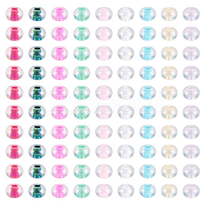 500Pcs Inside Colours Transparent Glass Seed Beads SEED-TA0001-75-1
