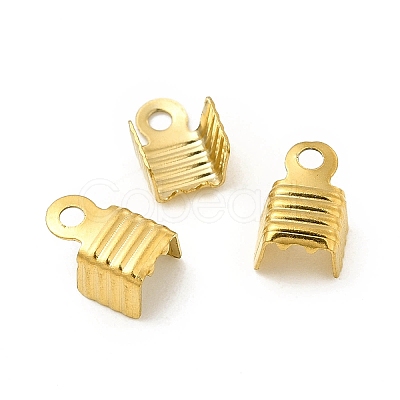 304 Stainless Steel Folding Crimp Ends X-STAS-P319-02G-1
