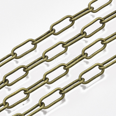 Unwelded Iron Paperclip Chains CH-S125-09B-AB-1