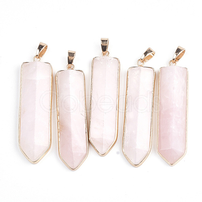 Natural Rose Quartz Big Pendants G-S344-15D-1